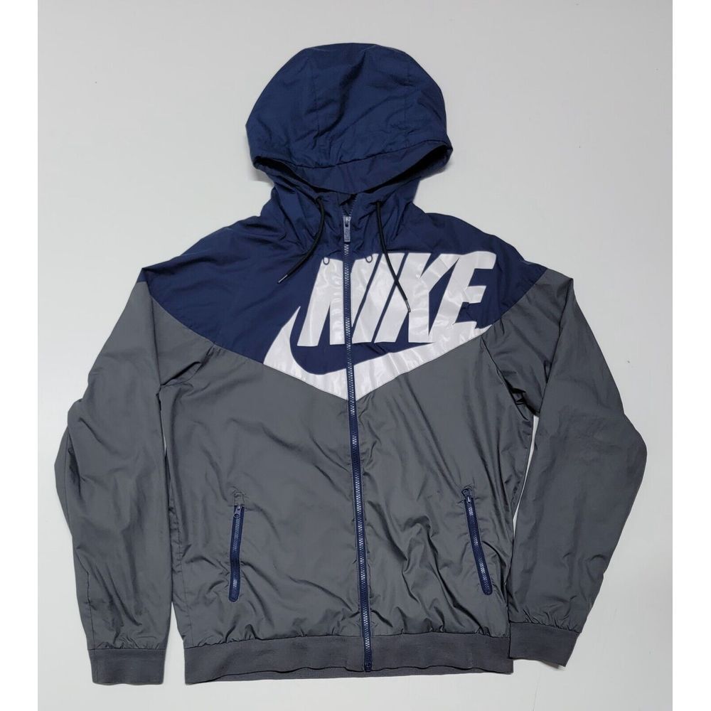 Rare Nike Windrunner GX1 Windbreaker Jacket Blue Gray Nylon Medium